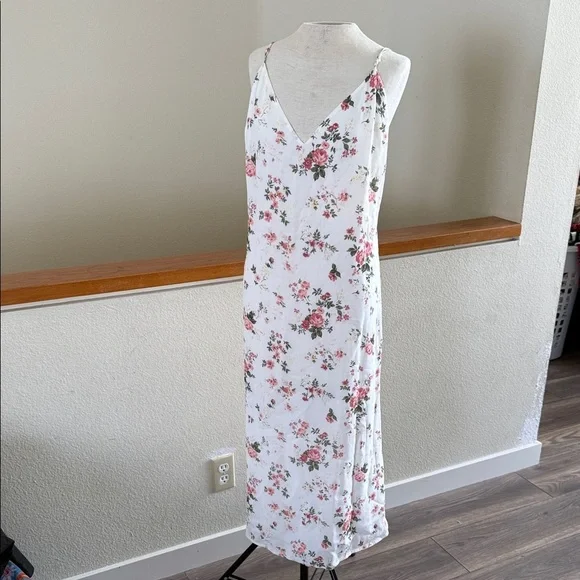 Reformation Cream Dress with Pink and Green Florals - Picture 6 of 14